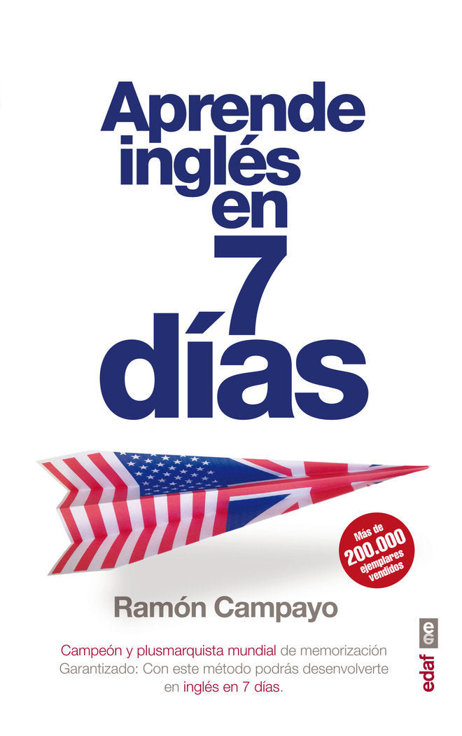 Aprende inglés en 7 días, de Campayo Martínez, Ramón | portada del libro