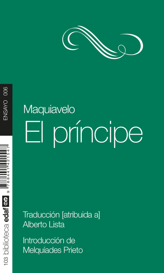 El príncipe, de Maquiavelo, Niccolò | portada del libro