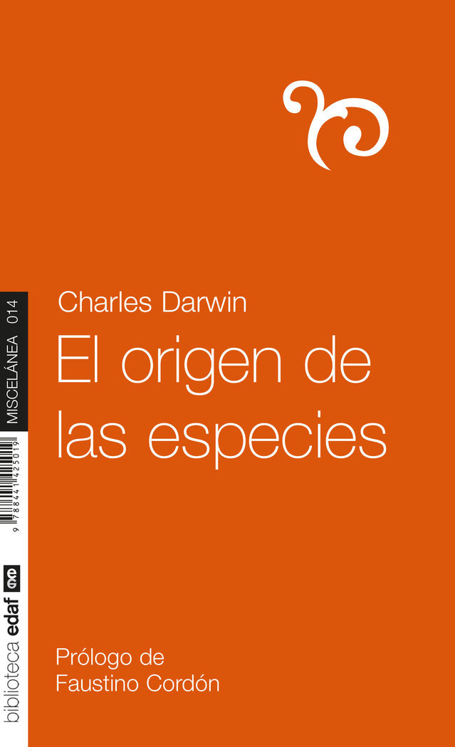 El orígen de las especies, de Darwin, Charles | portada del libro