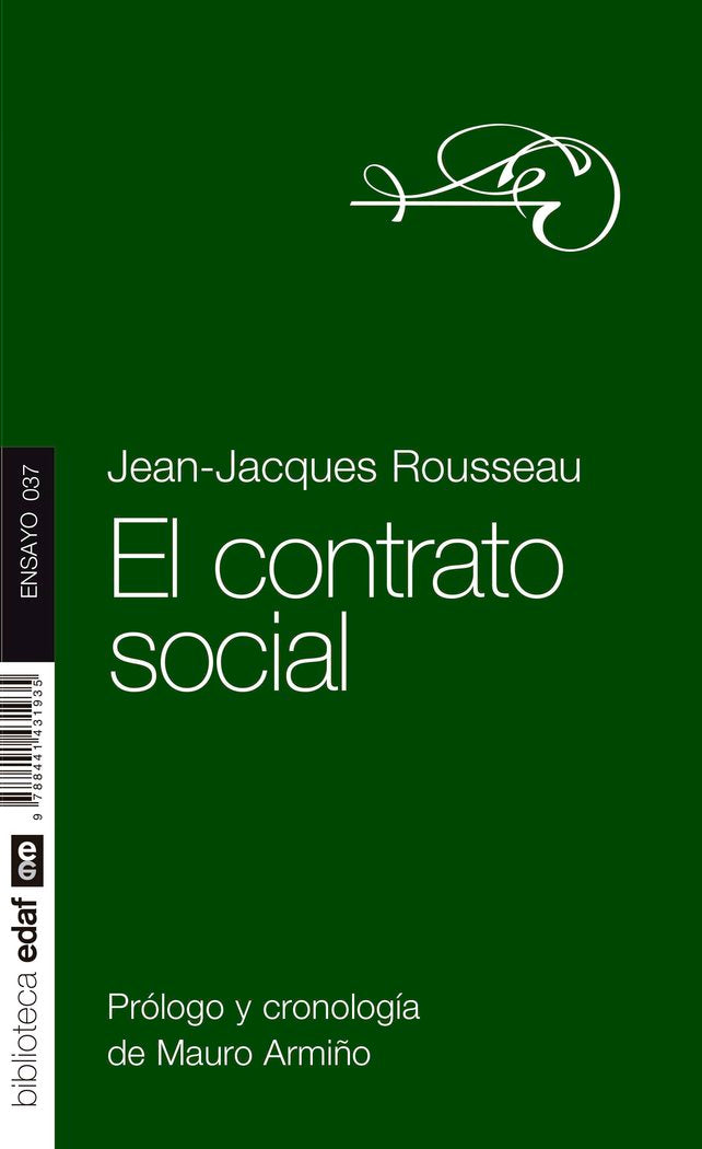 El contrato social, de Rousseau | portada del libro