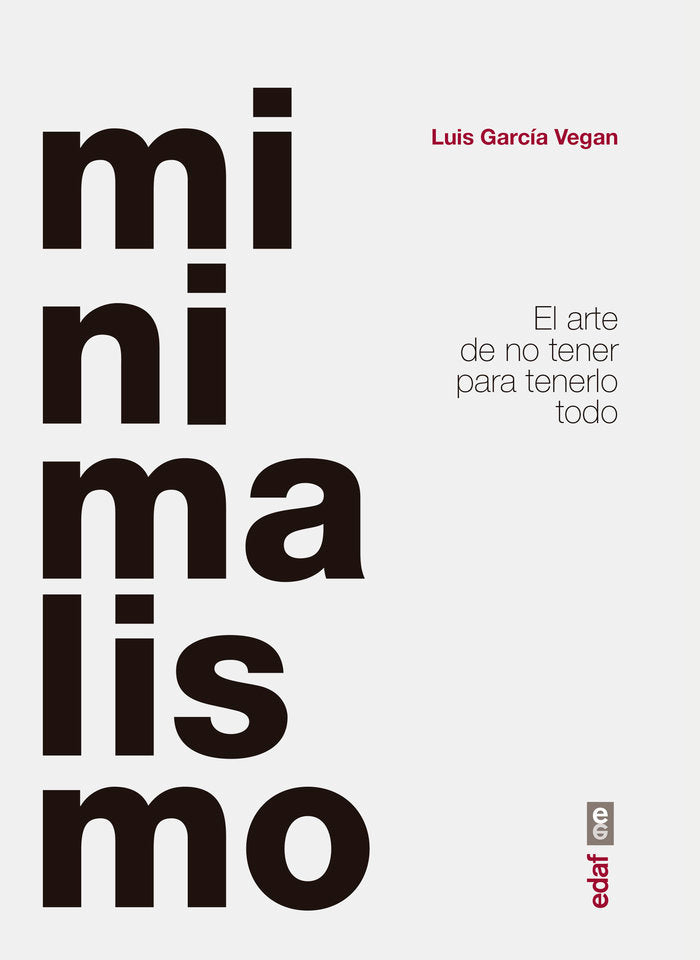 Minimalismo, de GARCIA VEGAN, LUIS | portada del libro