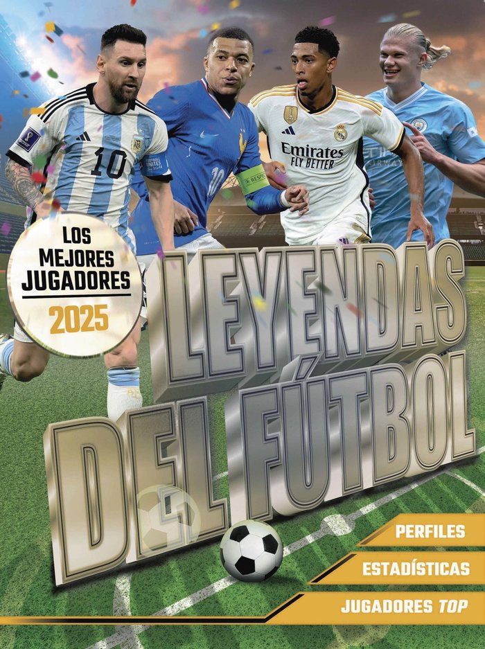 MEJORES JUGADORAS 2025:LEYENDAS DEL FUTBOL, de AA.VV. | portada del libro