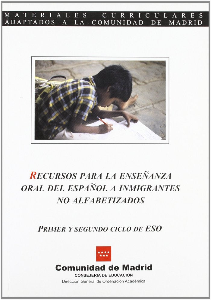 Recursos para la enseñanza oral del español a inmigrantes no alfabetizados, ESO, 1 y 2 ciclo, de VILLALBA MARTINEZ | portada 