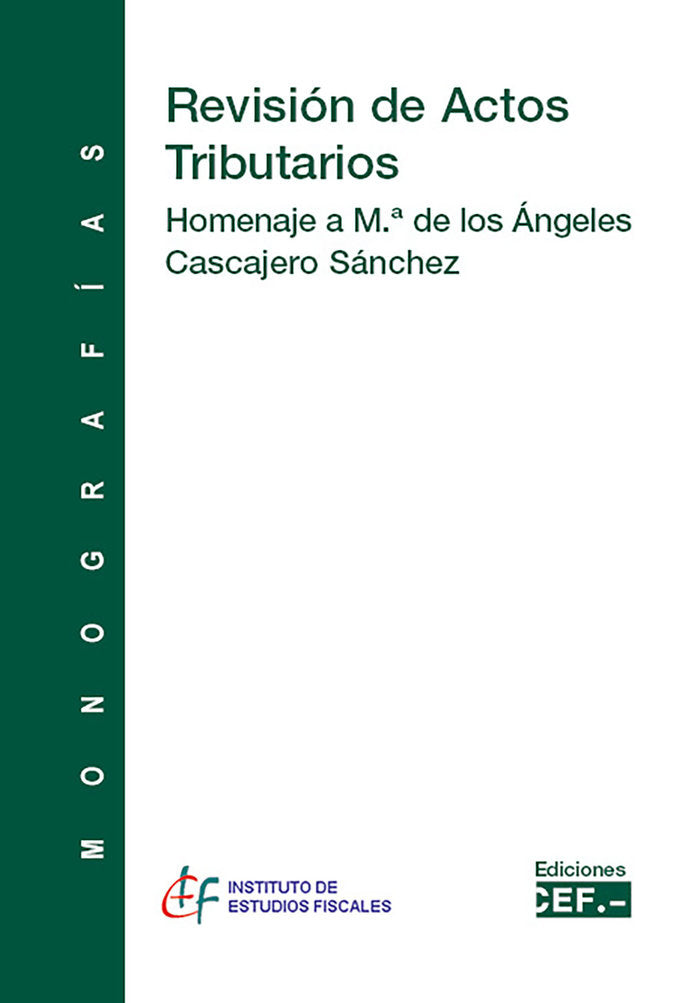 Revisión de los actos tributarios, de Herrera Molina, Pedro Manuel | portada del libro