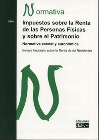 IMPUESTOS SOBRE LA RENTA DE LAS PERSONAS FISICAS Y SOBRE EL PATRIMONIO, de GABINETE JURÍDICO DEL CEF | portada del libro
