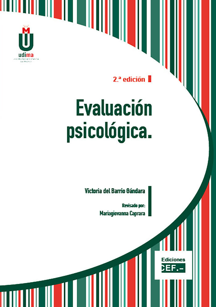 Evaluación psicológica, de del Barrio Gándara, Victoria | portada del libro