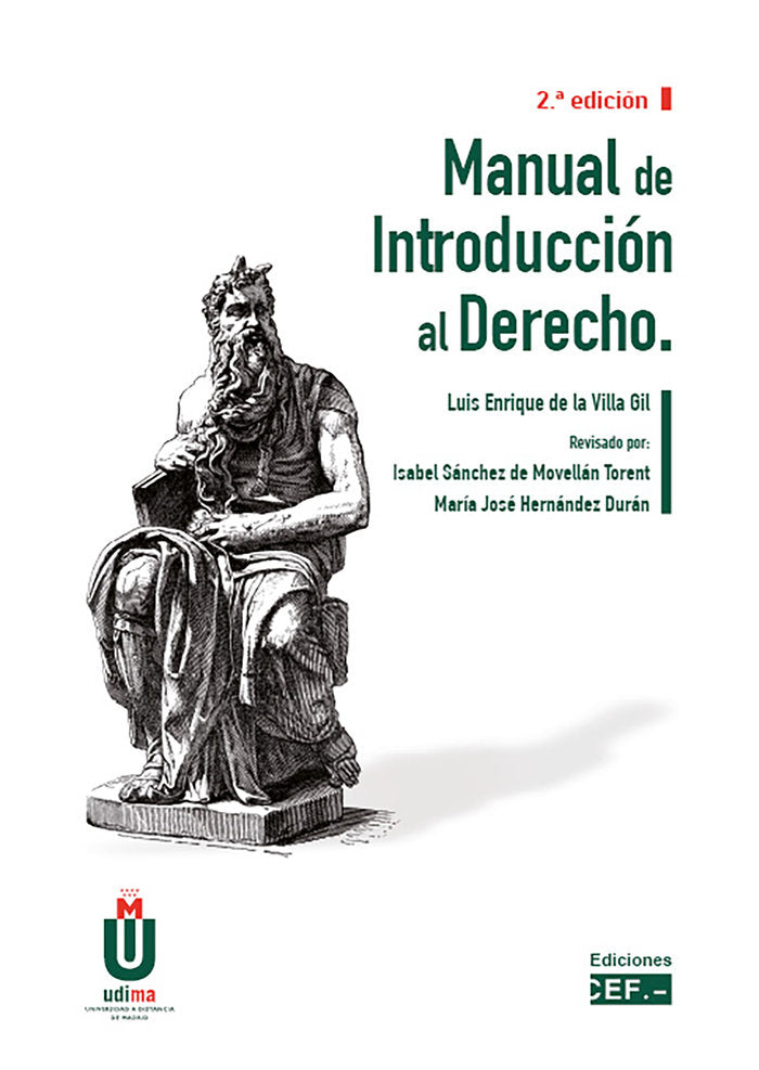 Manual de introducción al derecho, de De la Villa Gil, Luis Enrique | portada del libro