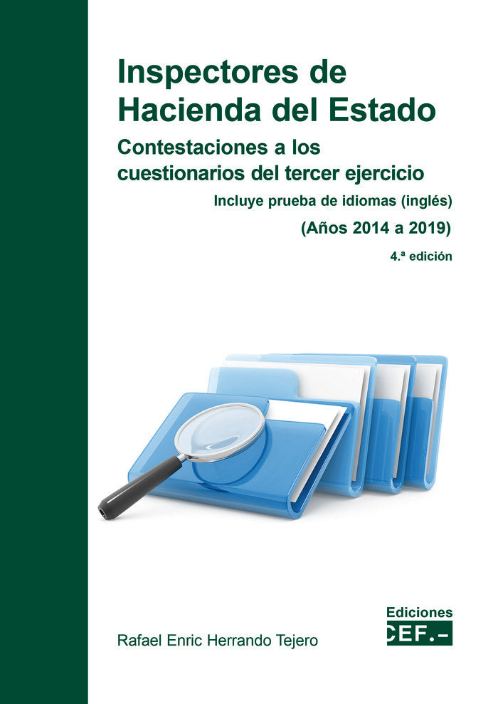 Inspectores de Hacienda del Estado. Contestaciones a los cuestionarios del tercer ejercicio, de HERRANDO TEJERO | portada del