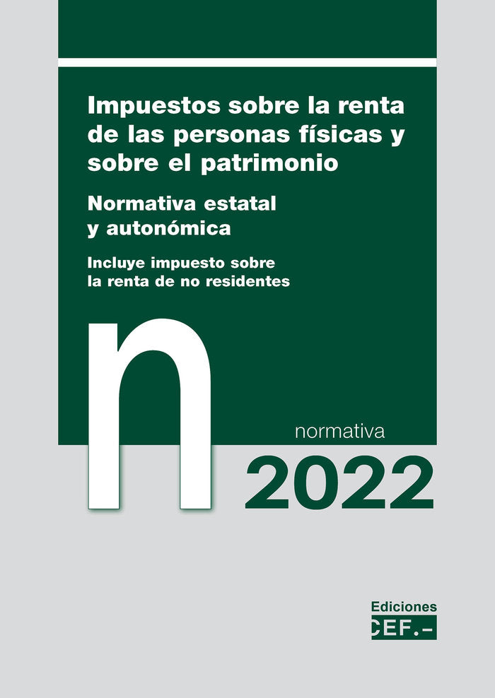 IMPUESTOS SOBRE LA RENTA DE LAS PERSONAS FISICAS Y SOBRE EL, de GABINETE JURIDICO DEL CEF | portada del libro
