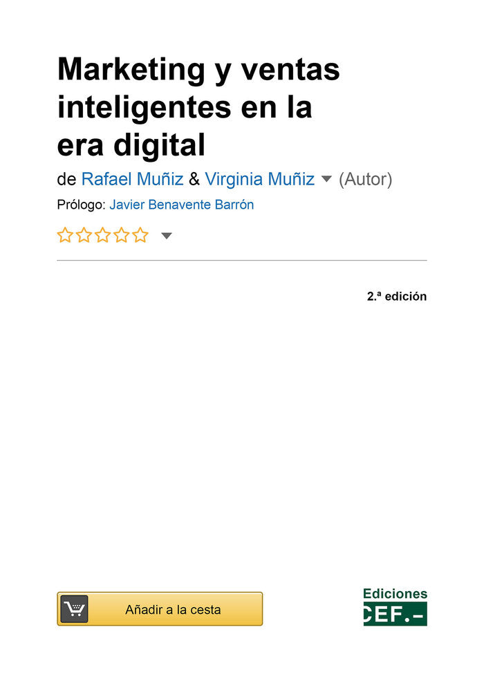 Marketing y ventas inteligentes en la era digital, de MUÑIZ GONZALEZ, RAFAEL | portada del libro