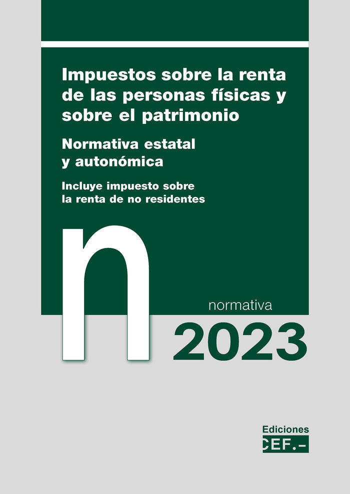 IMPUESTOS SOBRE LA RENTA DE LAS PERSONAS FISICAS Y SOBRE EL, de GABINETE JURIDICO DEL CEF | portada del libro