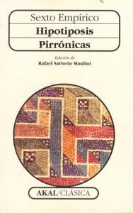 HIPOTIPOSIS PIRRONICAS, de Sexto Empírico | portada del libro