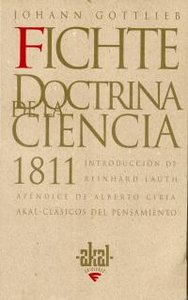 DOCTRINA DE LA CIENCIA 1811, de Fichte | portada del libro