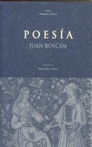 POESIA - JUAN BOSCAN, de Boscán | portada del libro