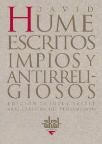 ESCRITOS IMPIOS Y ANTIRRELIGIOSOS, de Hume | portada del libro