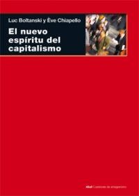 NUEVO ESPIRITU DEL CAPITALISMO, de Boltanski | portada del libro