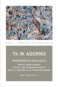 O.C. ADORNO 13 MONOGRAFIAS MUSICALES, de Adorno | portada del libro