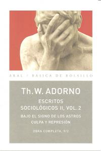O.C. ADORNO 09 ESCRITOS SOCIOLOGICOS II VOL 2, de Adorno | portada del libro