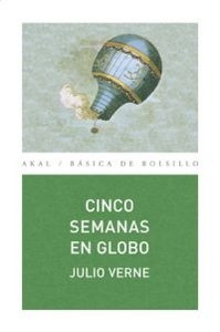 CINCO SEMANAS EN GLOBO, de Verne | portada del libro