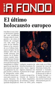 ULTIMO HOLOCAUSTO EUROPEO, de Hidalgo Arenas | portada del libro