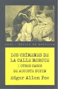 CRIMENES DE LA CALLE MORGUE Y OTROS CASOS AUGUSTE DUPIN, de Poe | portada del libro