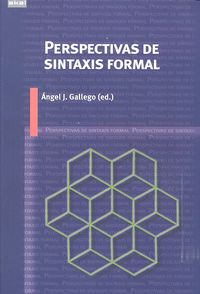PERSPECTIVAS DE SINTAXIS FORMAL, de Varios autores | portada del libro