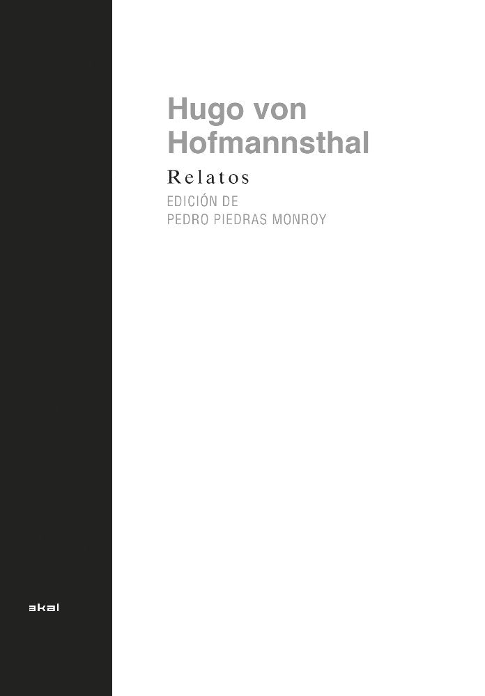 RELATOS DE HOFMANNSTHAL, de von Hofmannsthal | portada del libro
