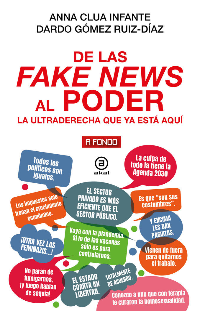 DE LAS FAKE NEWS AL PODER, de CLUA INFANTE | portada del libro