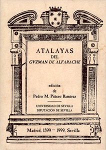 Atalayas del Guzman de Alfarache, de PIÑERO | portada del libro