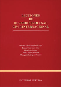 LECCIONES DE DERECHO PROCESAL CIVIL INTERNACIONAL, de AGUILAR BENITEZ DE LUGO | portada del libro