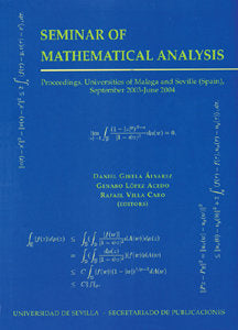Seminar of Mathematical Analysis (2003-2004), de GIRELA ALVAREZ | portada del libro
