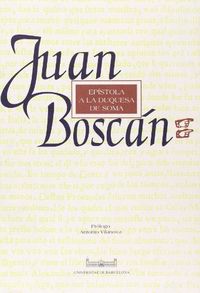 Epístola a la duquesa de Soma. Juan Boscán, de Navarro Durán | portada del libro