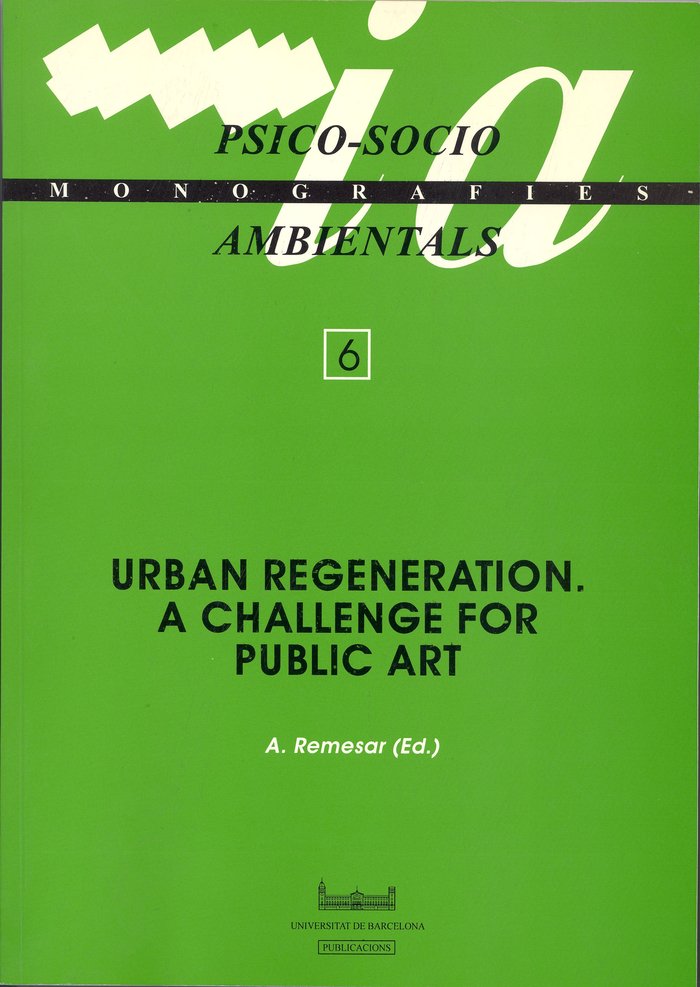Urban regeneration. A challenge for public art, de Remesar | portada del libro