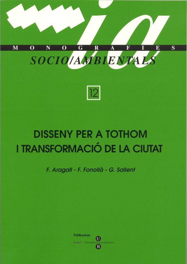Disseny per a tothom i transformació de la ciutat, de Aragall | portada del libro