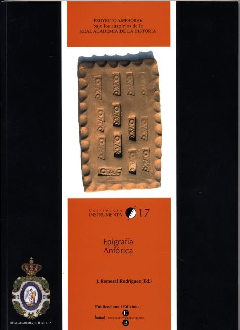Epigrafía Anfórica, de Remesal Rodríguez | portada del libro