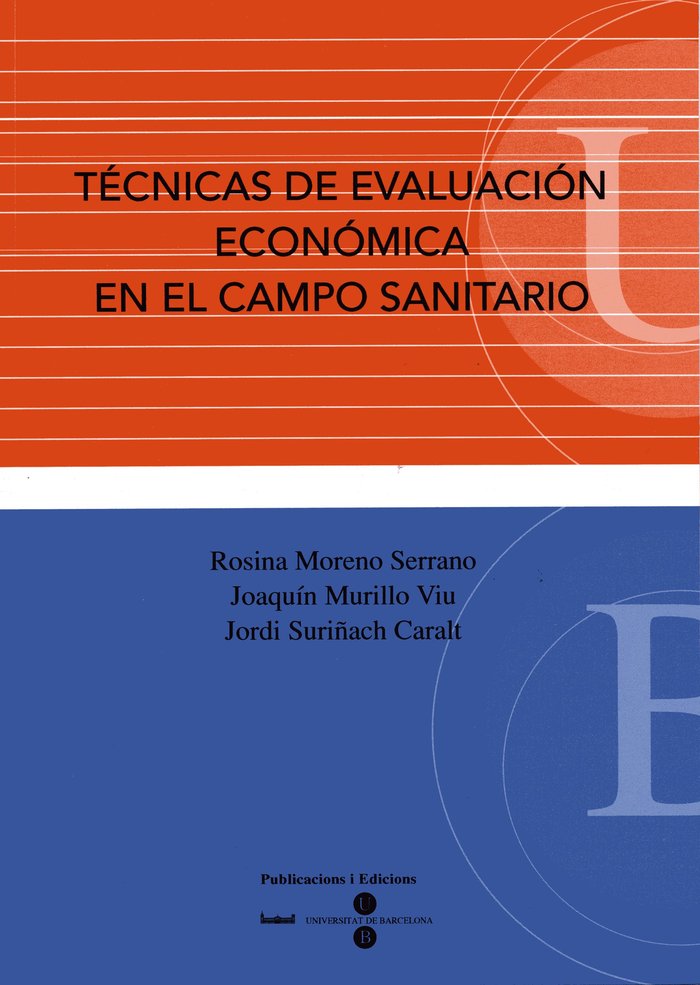 Técnicas de evaluación económica en el campo sanitario, de Moreno Serrano | portada del libro