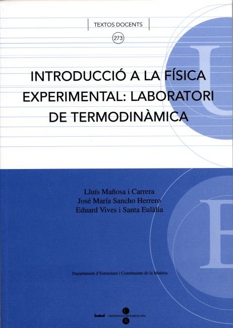 Introducció a la física experimental: laboratori de termodinàmica, de Sancho Herrero | portada del libro