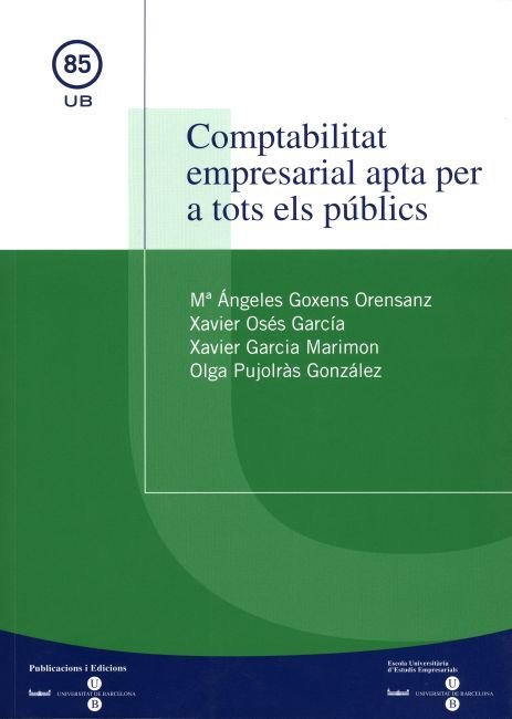 Comptabilitat empresarial apta per a tots els públics, de Osés García | portada del libro