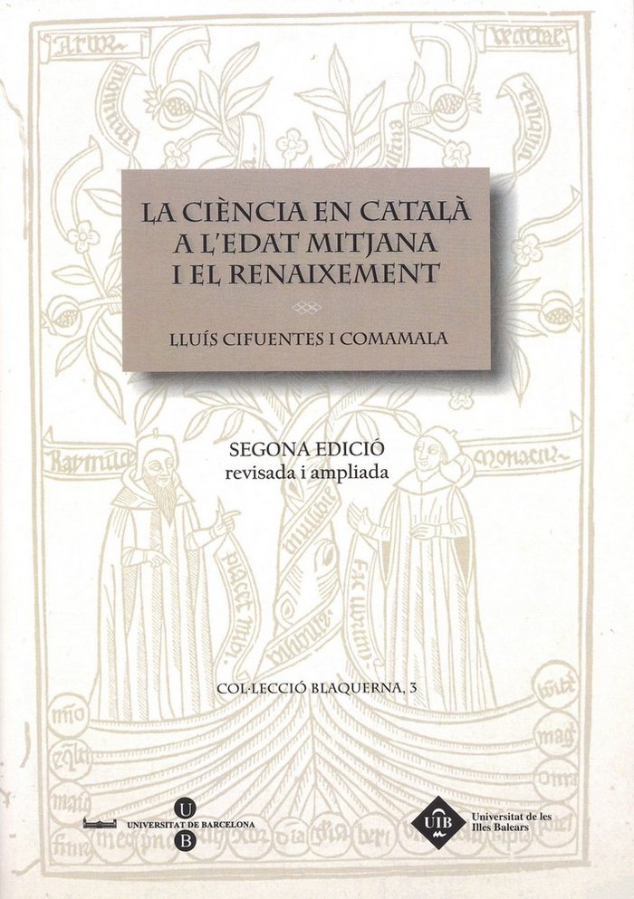 La ciència en català a l'edat mitjana i el Renaixement, de Cifuentes i Comamala | portada del libro