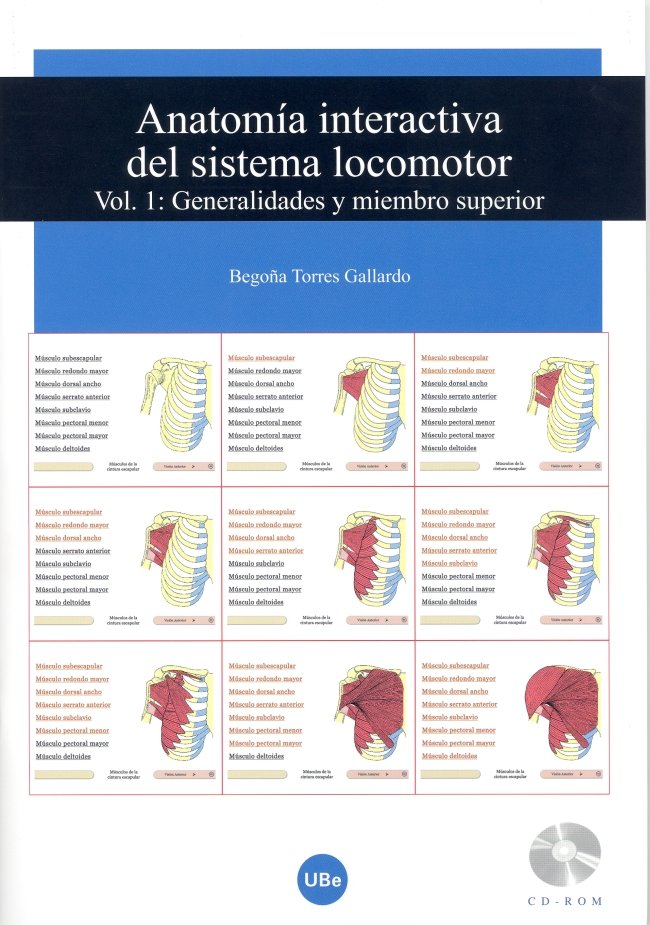 Anatomia interactiva del sistema locomotor. Volum I: Generalitats i membre superior. (CD-ROM + Folle, de Torres Gallardo | po