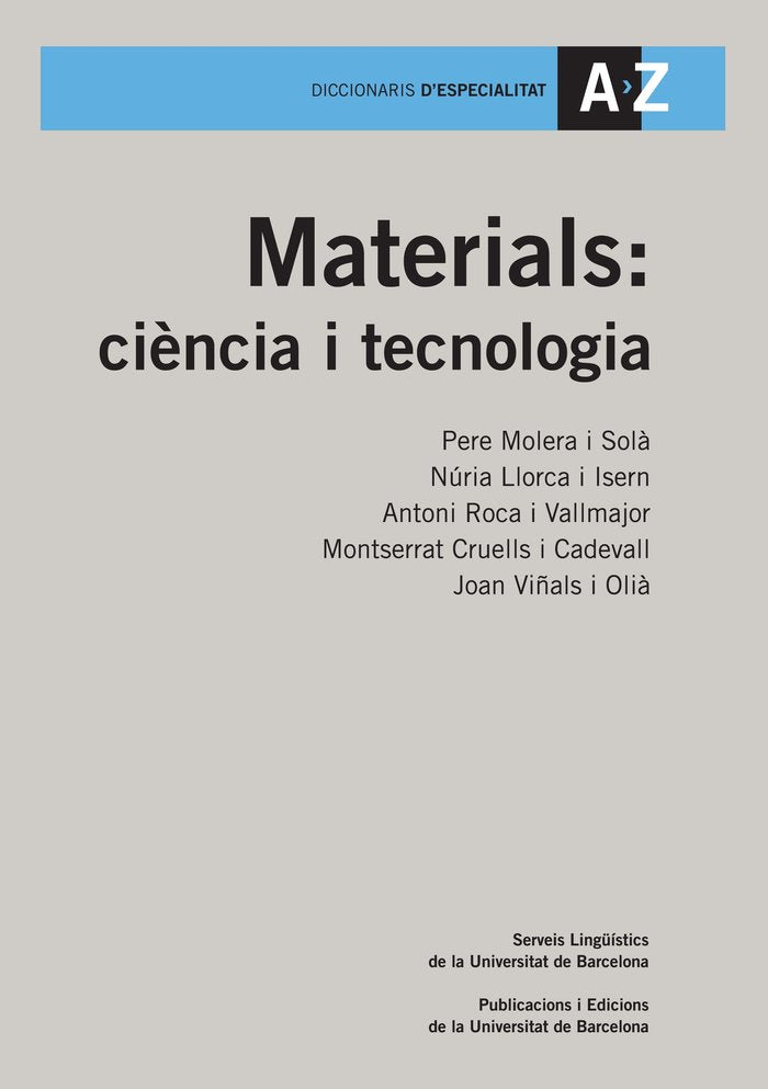 Materials: ciència i tecnologia, de Molera Solà | portada del libro