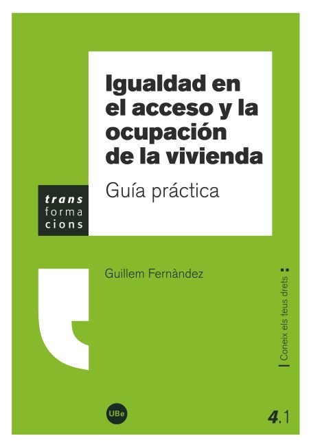 Igualdad en el acceso y la ocupación de la vivienda, de Fernàndez Evangelista | portada del libro