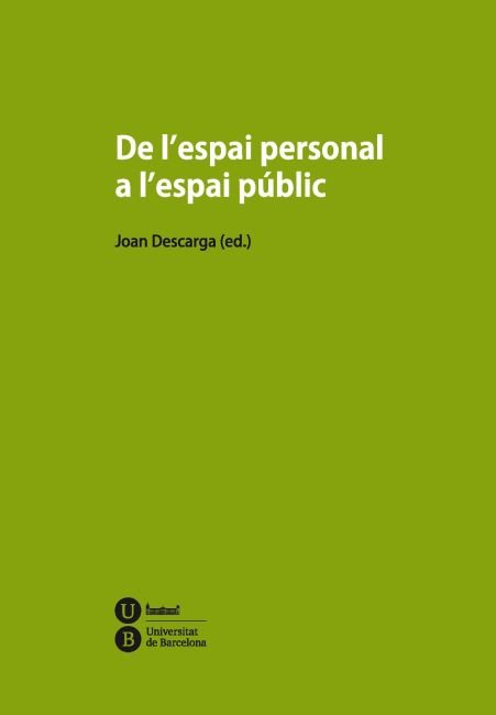 De l'espai personal a l'espai públic, de Descarga Aniento | portada del libro