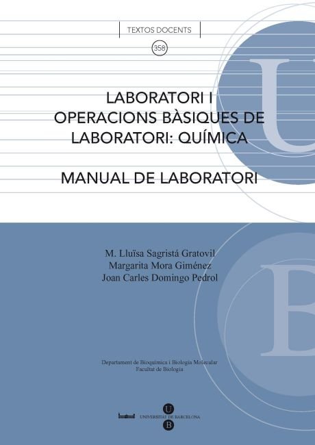 Laboratori I. Operacions bàsiques de laboratori: química: manual de laboratori, de Sagristá Gratovil, M. Lluïsa | portada del