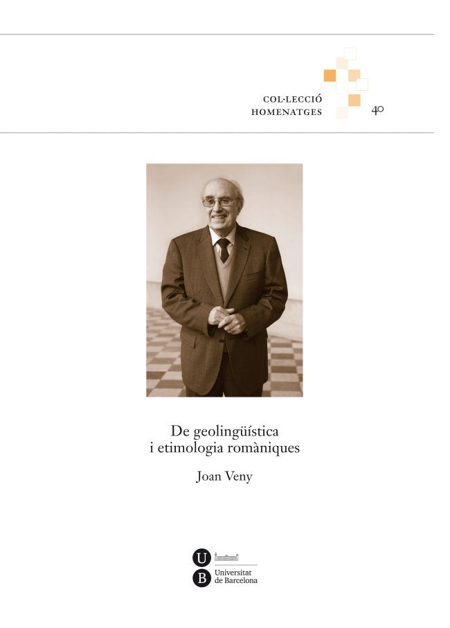 De geolingüística i etimologia romàniques, de Veny Clar | portada del libro