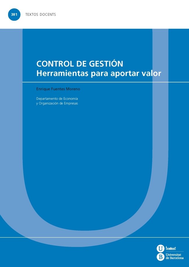 Control de gestión. Herramientas para aportar valor, de Fuentes Moreno | portada del libro