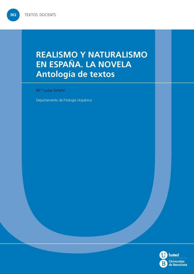 Realismo y naturalismo en España. La novela, de Sotelo Vázquez | portada del libro