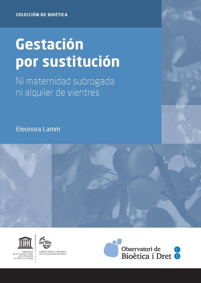 Gestación por sustitución, de Lamm, Eleonora | portada del libro
