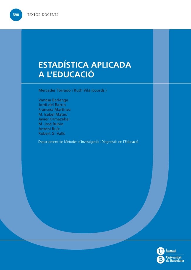 Estadística aplicada a l'educació, de Varios autores | portada del libro