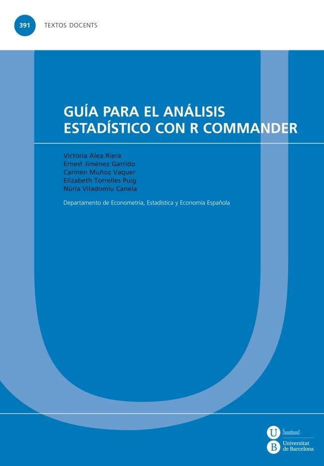Guía para el análisis estadístico con R Commander, de Varios autores | portada del libro